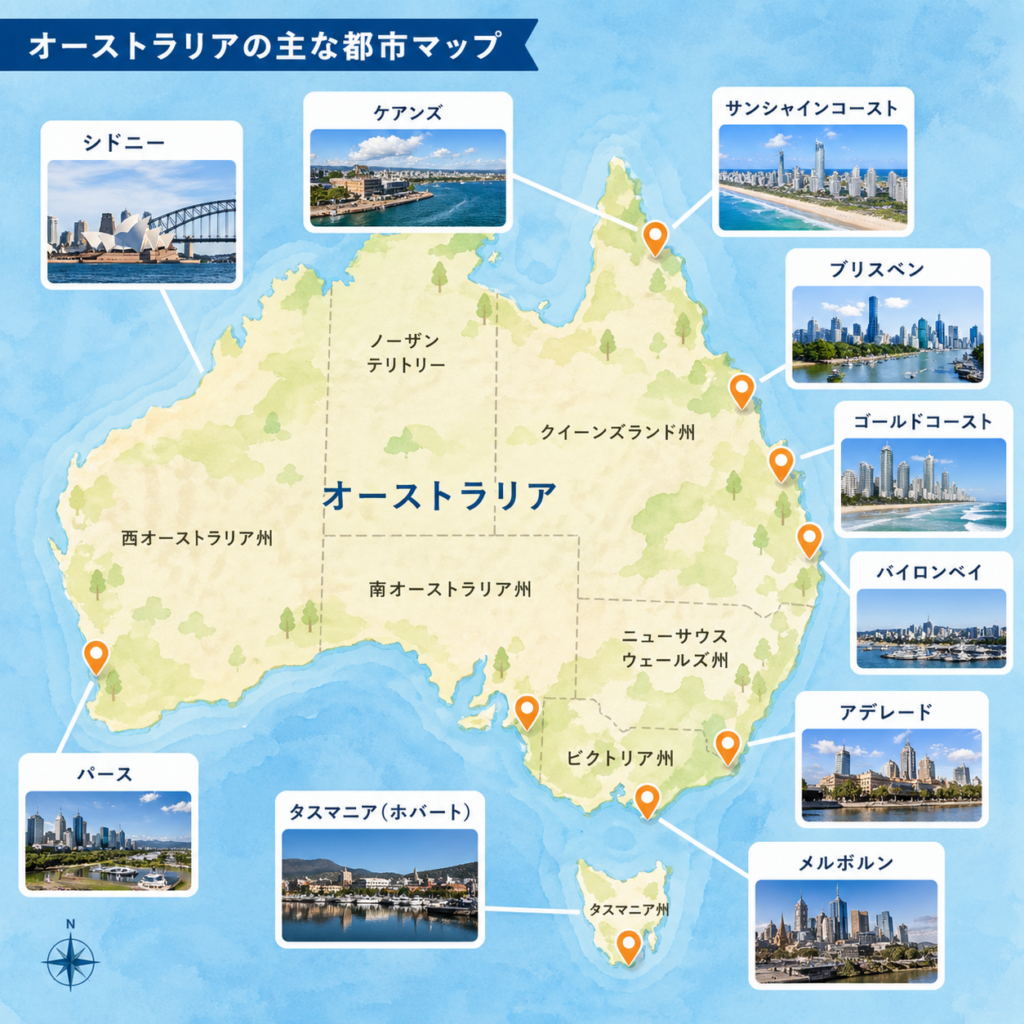 オーストラリア　ワーホリ　都市