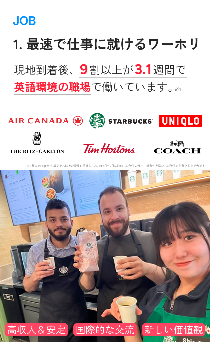 1.最速で仕事に就けるワーホリ