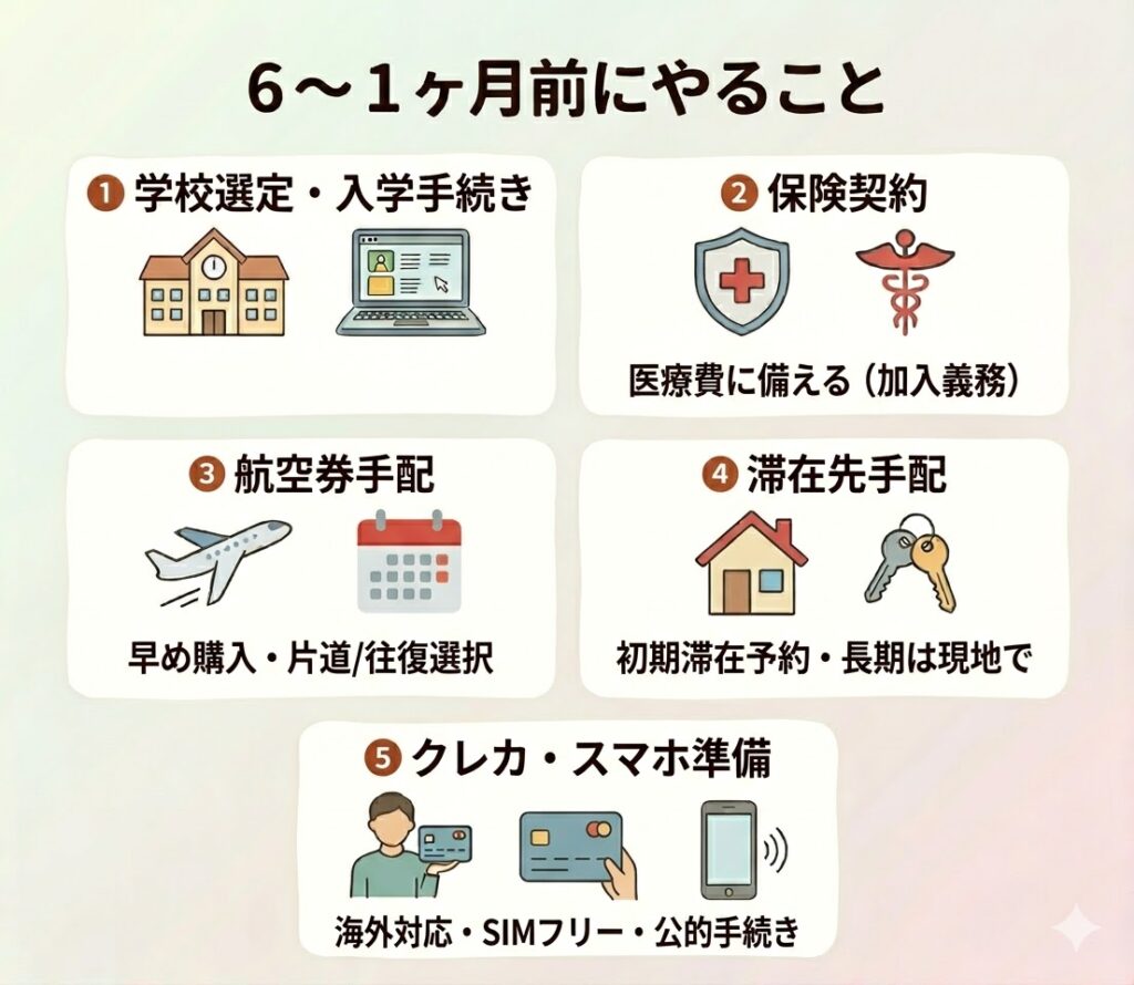 ワーホリ　個人手配　半年前