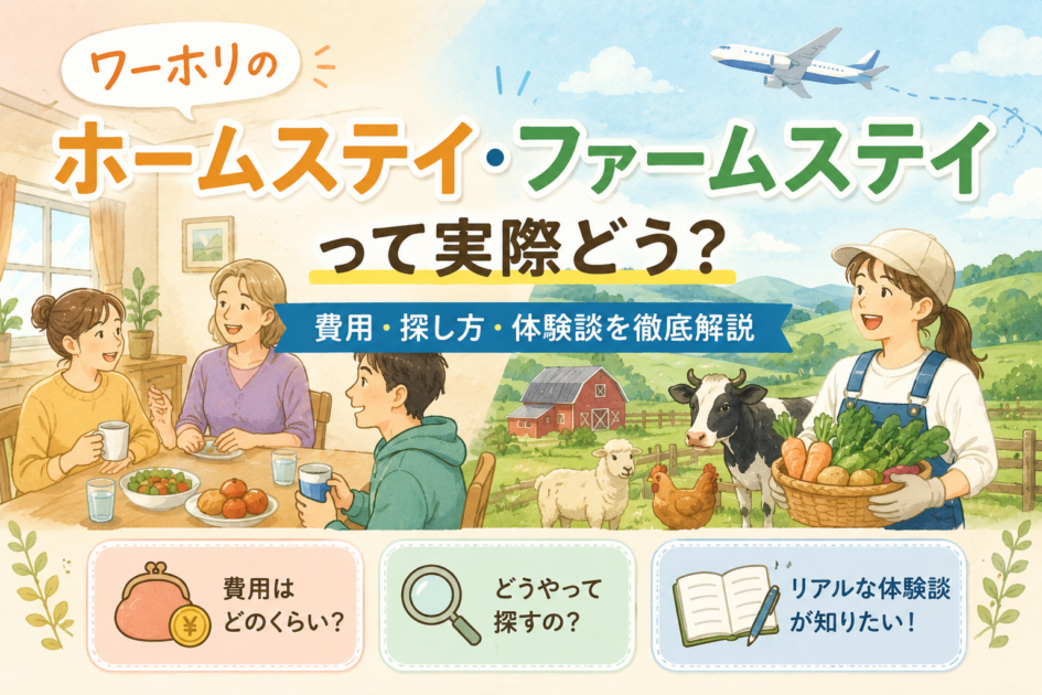 【体験談付き】ワーホリのホームステイ・ファームステイって実際どう？費用・探し方・体験談を徹底解説