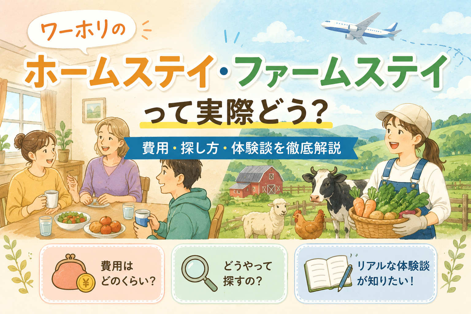 ワーホリのホームステイ・ファームステイ