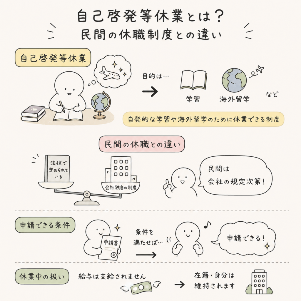 ワーキングホリデー 休職 自己啓発等休業