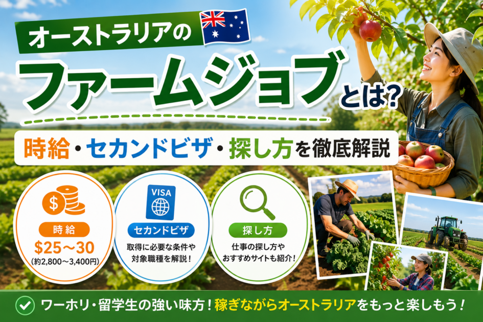 オーストラリアのファームジョブ完全ガイド|セカンドビザ・給料・探し方