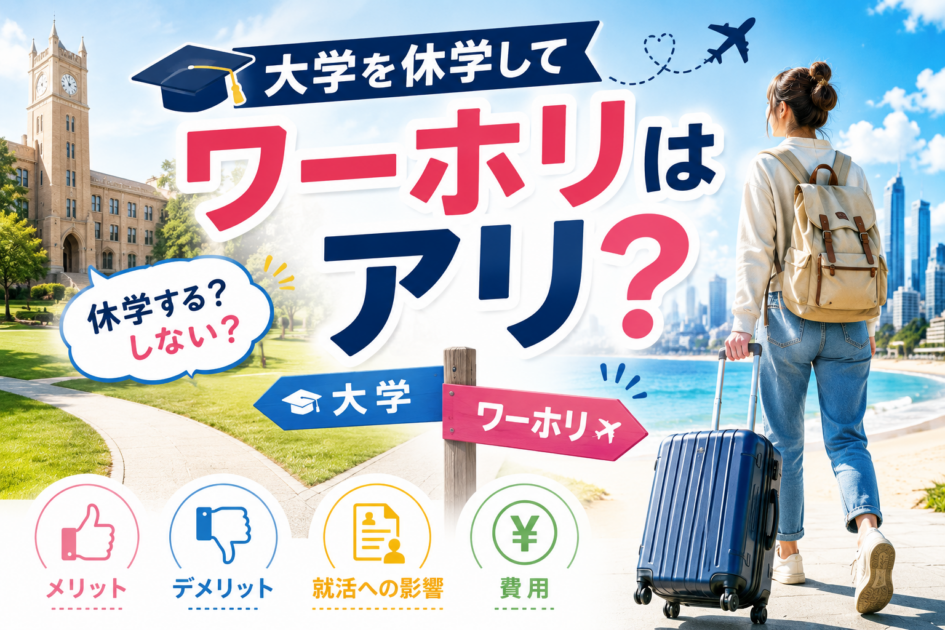 大学を休学してワーホリに行くべき?メリット・デメリット・就活への影響・費用を徹底解説