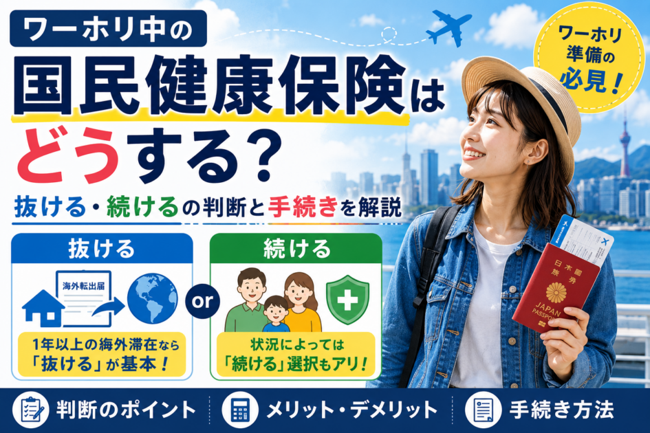ワーホリ中の国民健康保険はどうする?抜ける・続けるの判断と手続きを解説