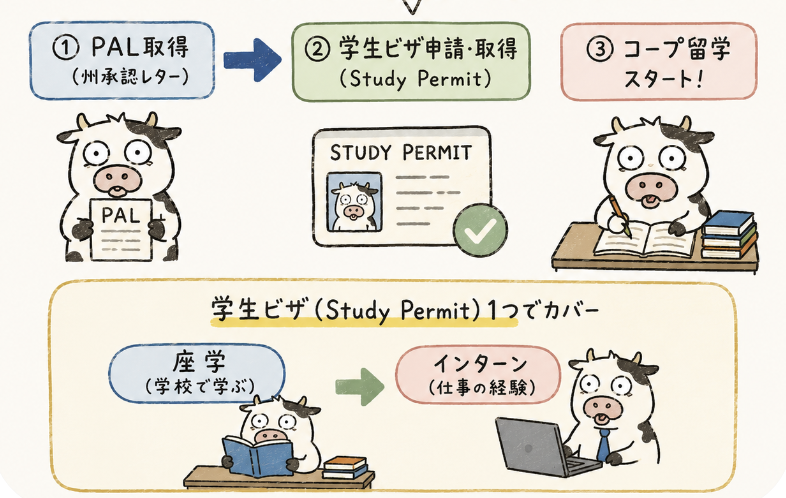 コープ留学 ビザ