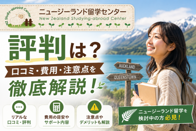 ニュージーランド留学センターの評判は？口コミ・費用・注意点を徹底解説