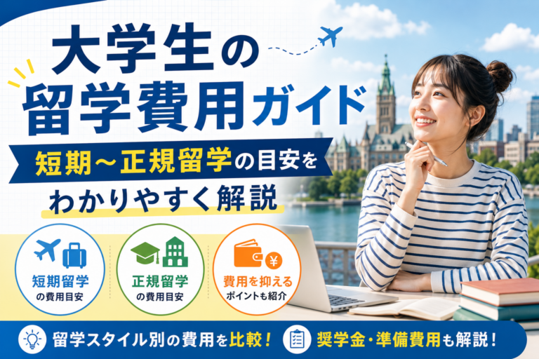 大学生の留学費用ガイド｜短期〜正規留学の目安をわかりやすく解説