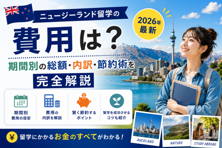 ニュージーランド留学の費用は？期間別の総額・内訳・節約術を完全解説【2026年最新】
