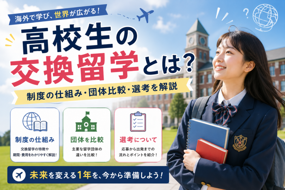 高校生の交換留学とは?制度の仕組み・団体比較・選考を解説