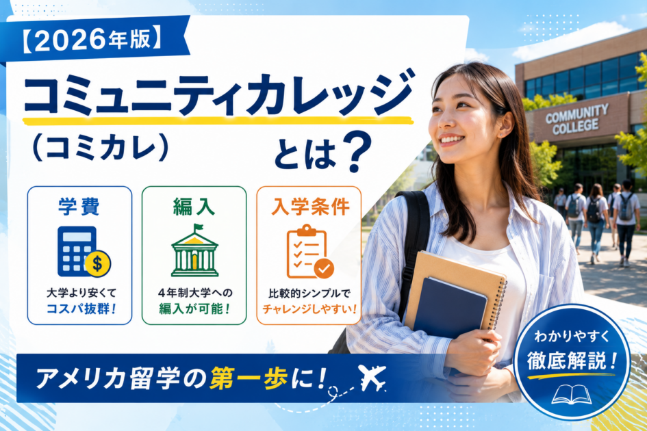 【2026年版】コミュニティカレッジ(コミカレ)とは?学費・編入・入学条件を徹底解説