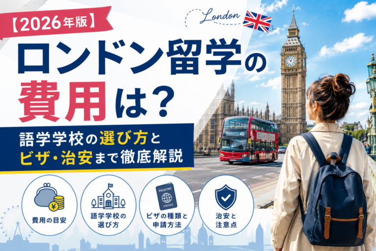 【2026年版】ロンドン留学の費用は？語学学校の選び方とビザ・治安まで徹底解説