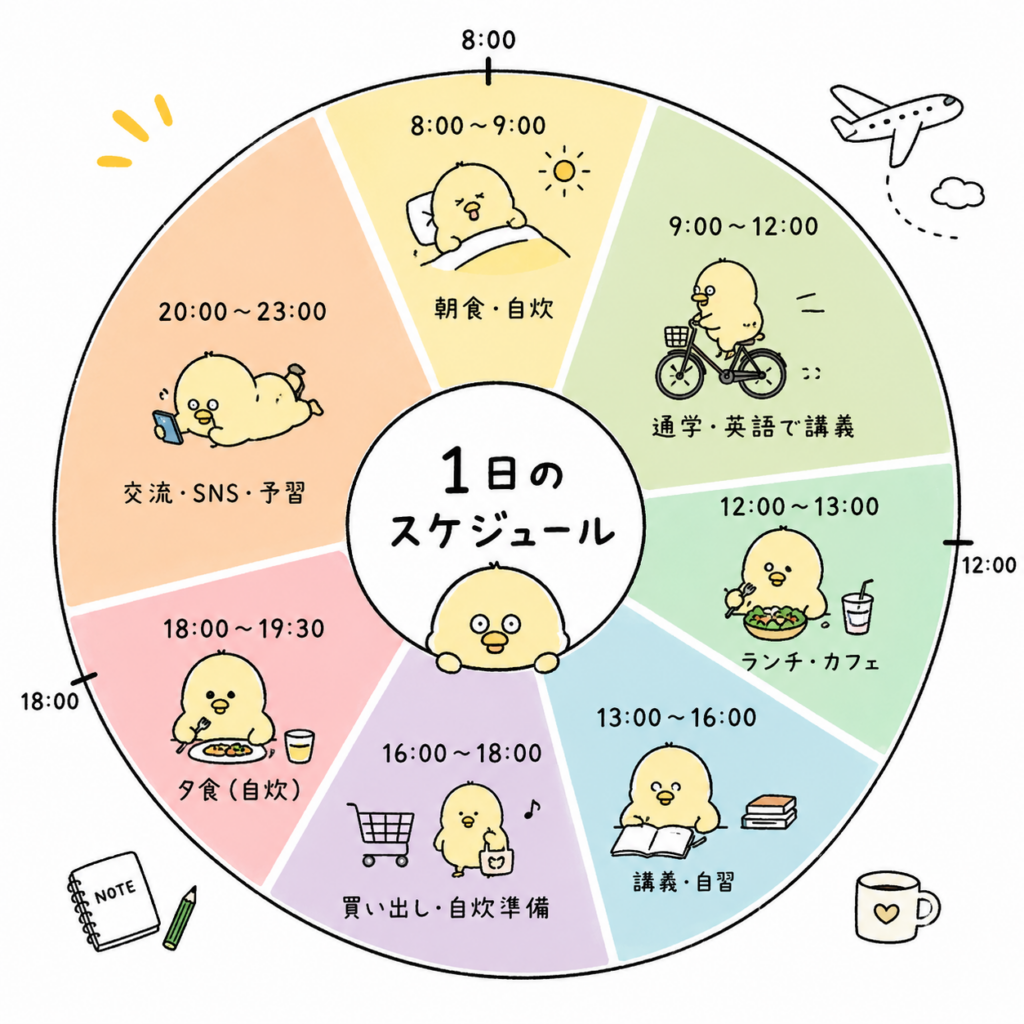 交換留学　スケジュール