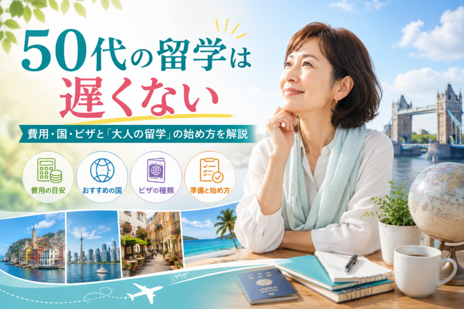 50代の留学は遅くない｜費用・国・ビザと「大人の留学」の始め方を解説