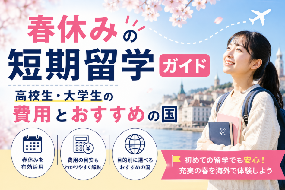春休みの短期留学ガイド|高校生・大学生の費用とおすすめの国