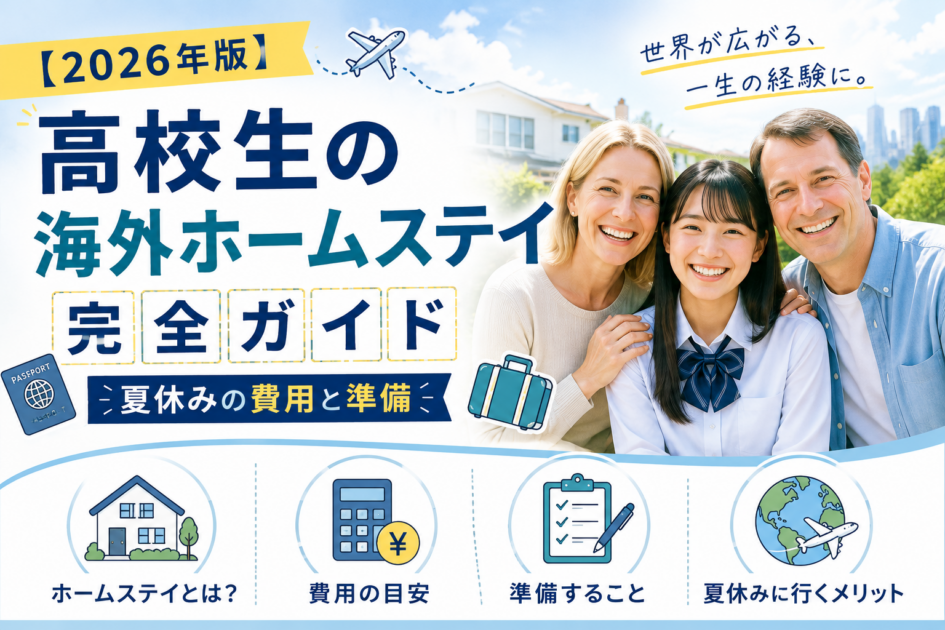 【2026年版】高校生の海外ホームステイ完全ガイド|夏休みの費用と準備