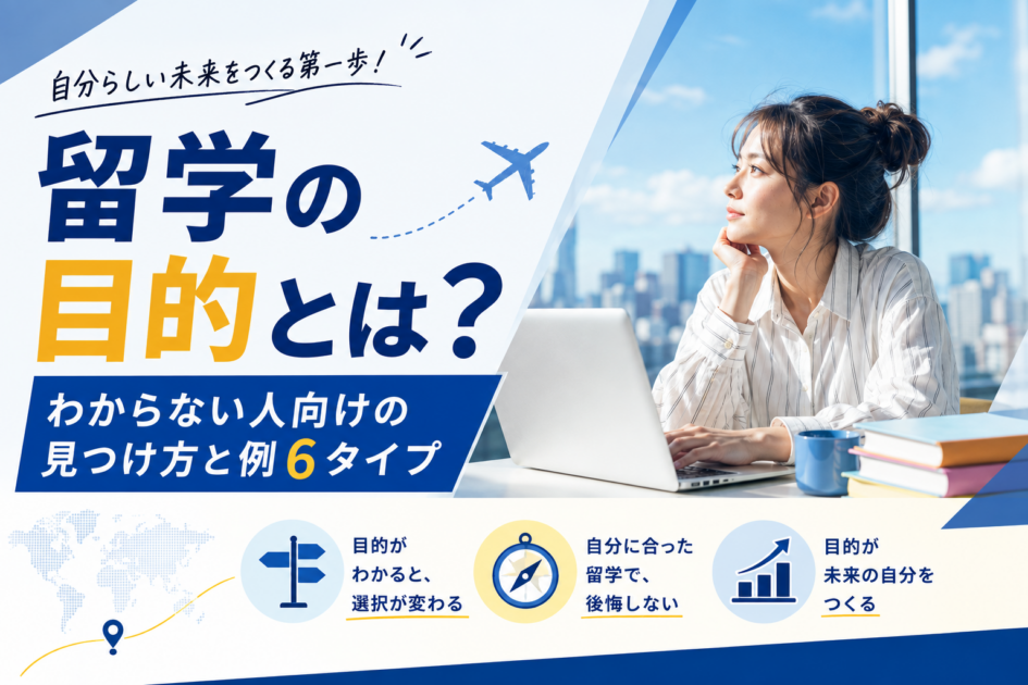 【2026年最新】留学の目的とは?わからない人向けの見つけ方と例6タイプ