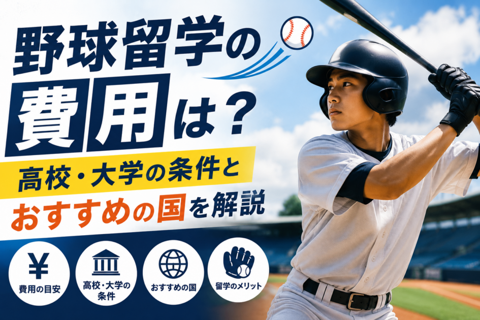 野球留学の費用は？高校・大学の条件とおすすめの国を解説