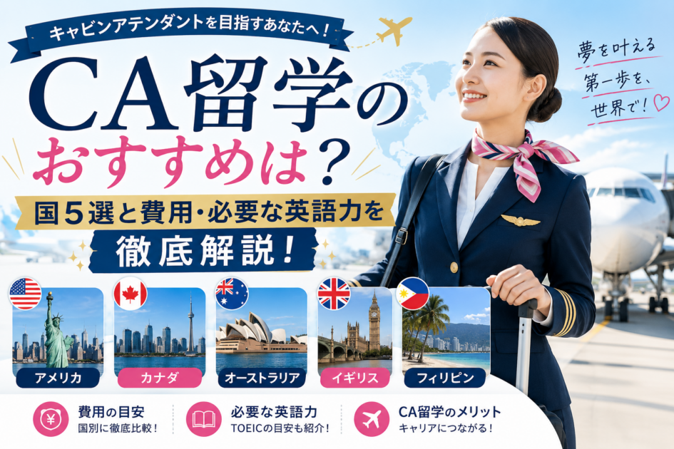 CA留学のおすすめは？国5選と費用・必要な英語力を徹底解説