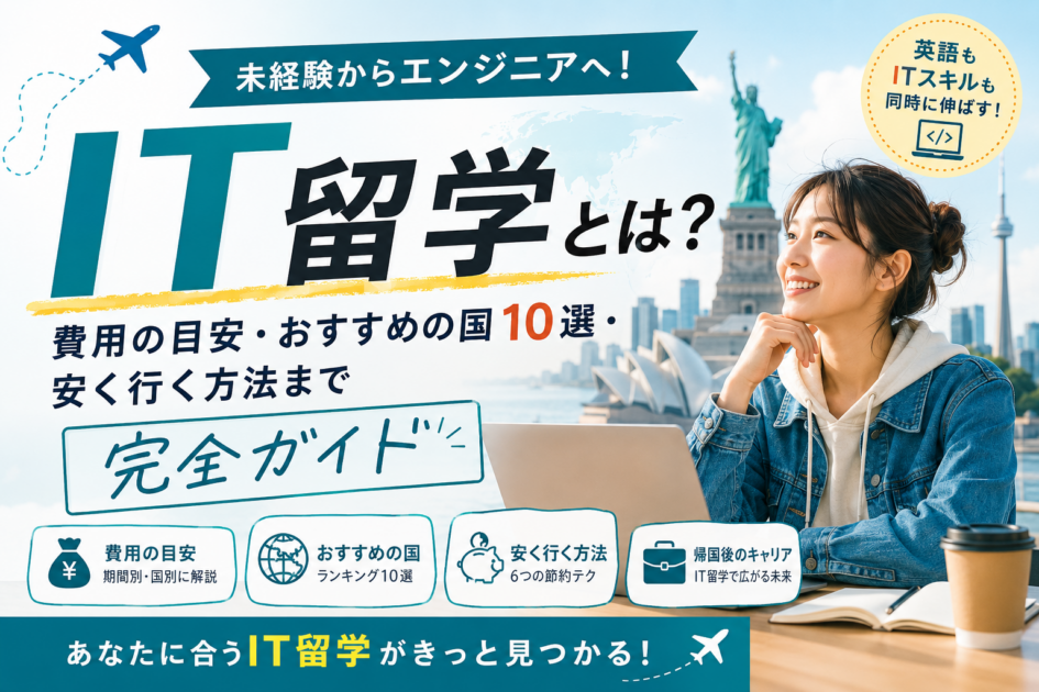 IT留学とは?費用の目安・おすすめの国10選・安く行く方法まで完全ガイド