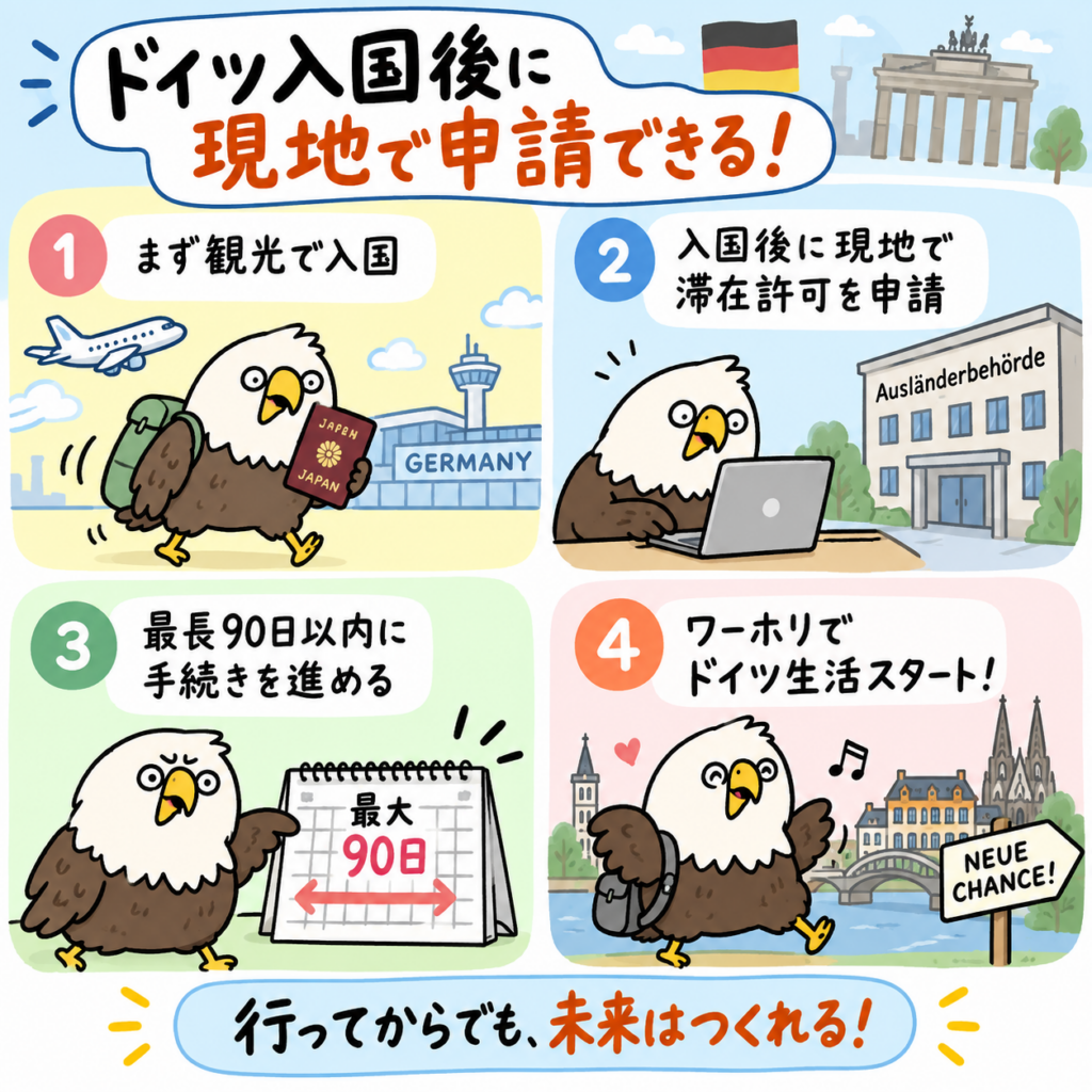 ドイツ 現地 ビザ申請