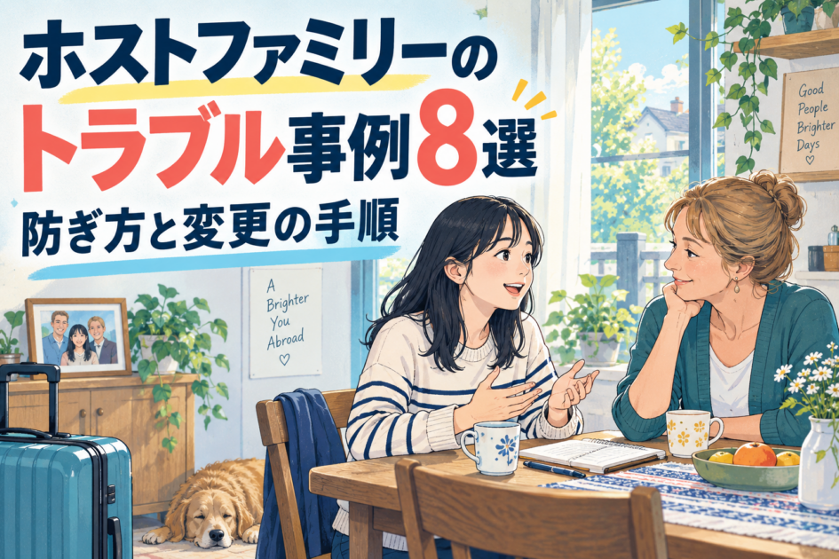 留学のホストファミリートラブル事例8選|防ぎ方と変更の手順