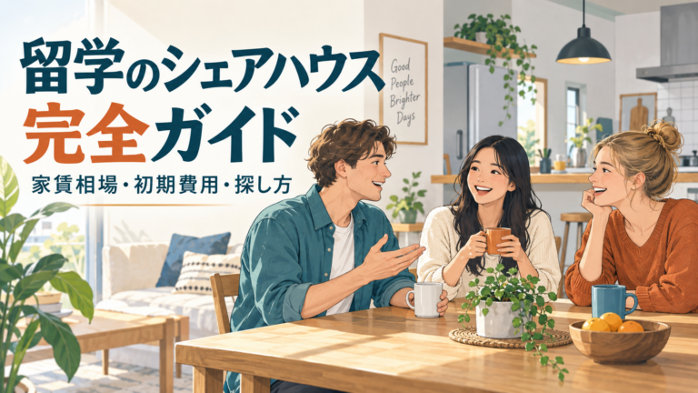 留学のシェアハウス完全ガイド|家賃相場・初期費用・探し方【2026年版】