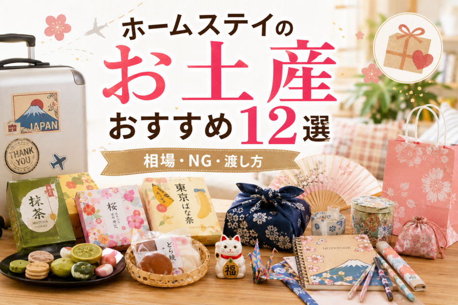 【診断付】ホームステイのお土産12選|相場・個数とNGなもの7つ