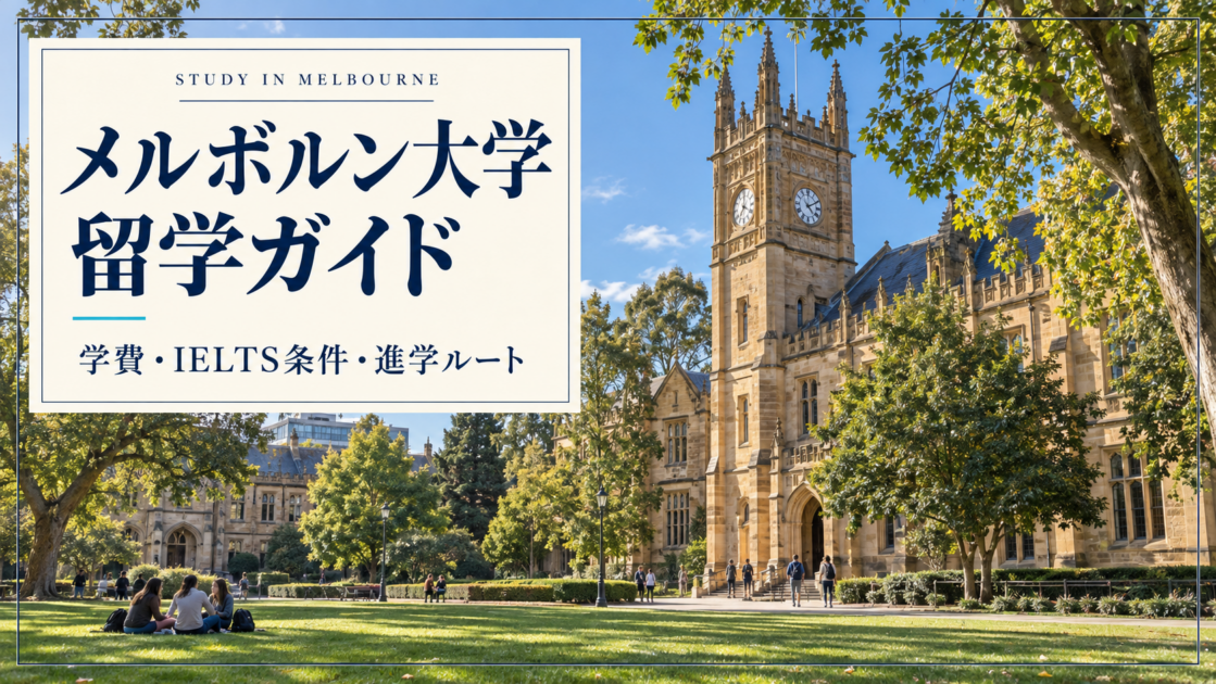 メルボルン大学に留学するには?学費・IELTS条件・進学ルート