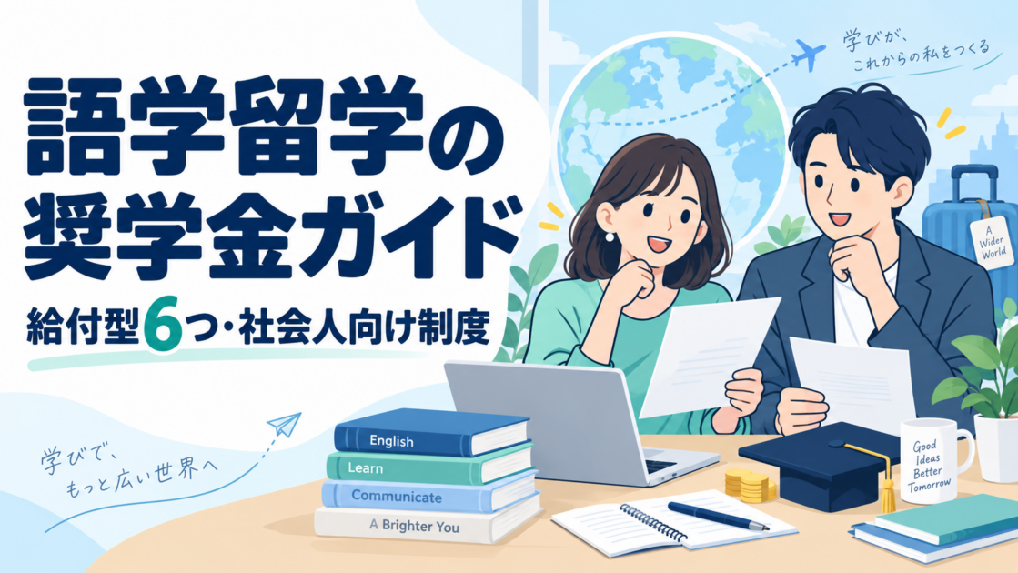語学留学に使える奨学金は?給付型6つと社会人向けの制度を解説