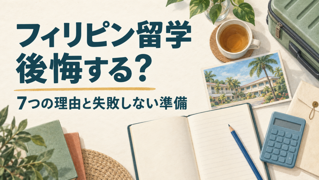 フィリピン留学は後悔する？7つの理由と失敗しない準備を解説