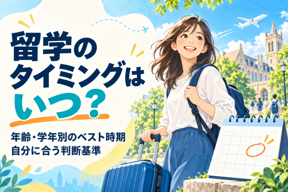 留学のタイミングはいつ？年齢・学年別のベスト時期と判断基準