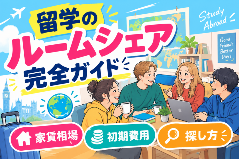留学のルームシェア完全ガイド｜家賃相場・初期費用・探し方