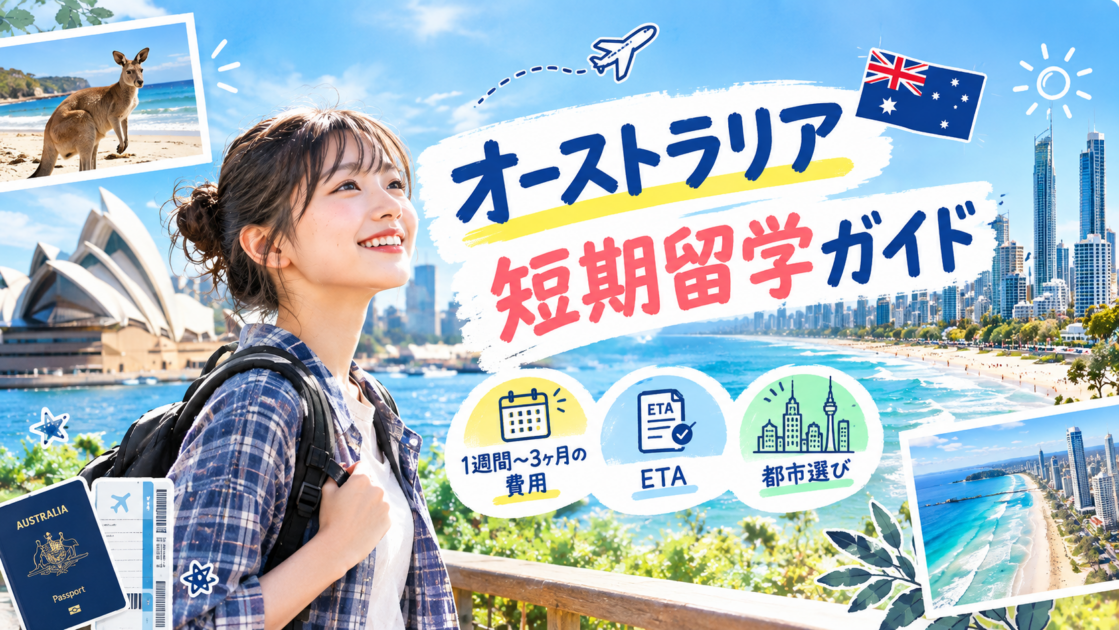 オーストラリア短期留学ガイド｜1週間〜3ヶ月の費用・ETA・都市選びを解説