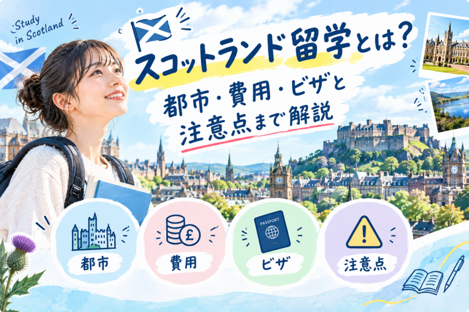 スコットランド留学とは?都市・費用・ビザと注意点まで解説【2026年】