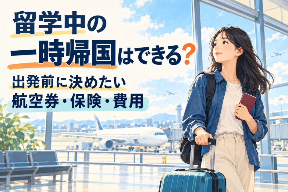 留学中の一時帰国はできる?出発前に決めたい航空券・保険・費用