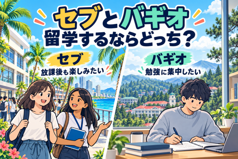 セブとバギオ、留学するならどっちがおすすめ？7項目で比較【診断付】