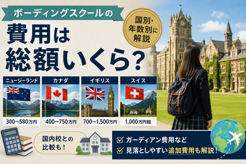 ボーディングスクールの費用は総額いくら?国別・年数別に解説