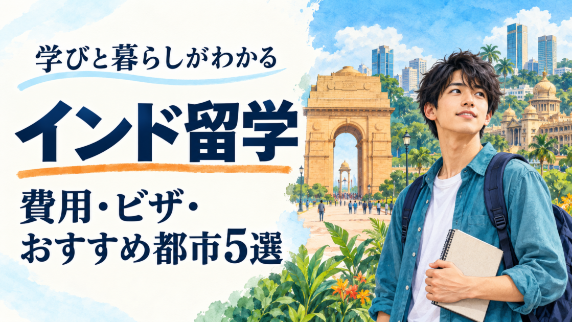 インド留学とは？費用・ビザ・おすすめ都市5選を徹底解説【2026年】