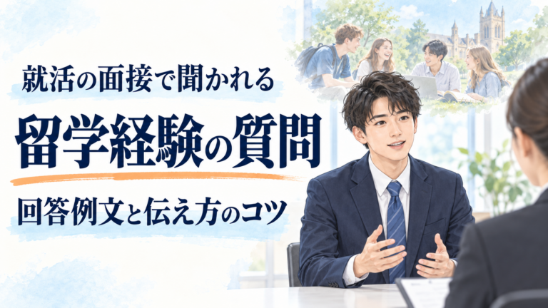 就活の面接で留学経験についてよく聞かれる質問と回答例文