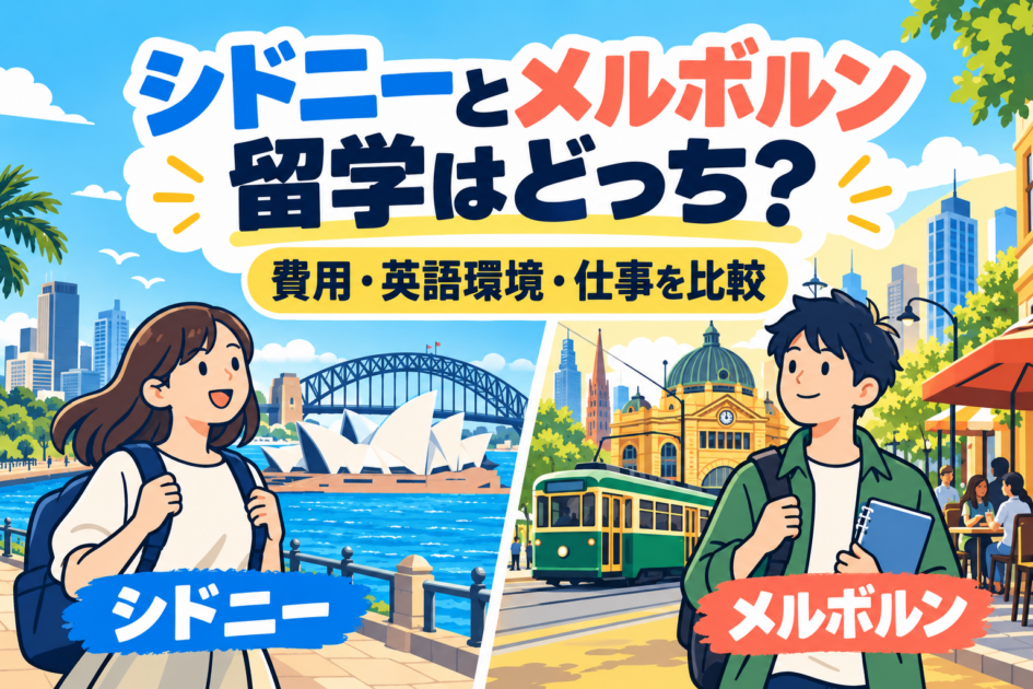 シドニーとメルボルン留学はどっちがおすすめ?費用・英語環境・仕事を比較