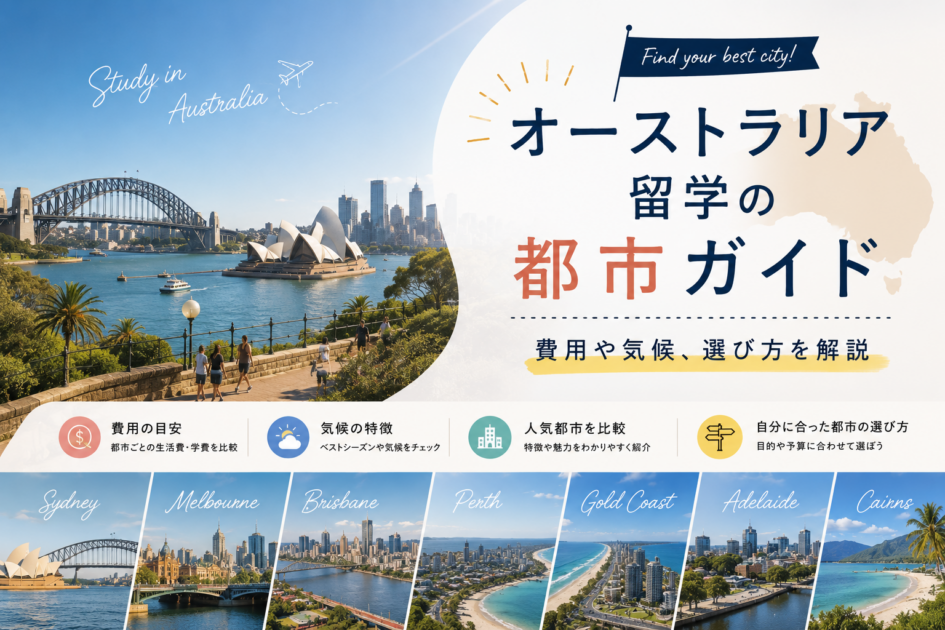 オーストラリア留学におすすめの都市7選｜費用・気候・仕事で比較