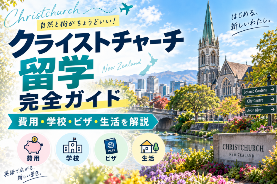 【2026年版】クライストチャーチ留学ガイド｜費用・語学学校・ビザ