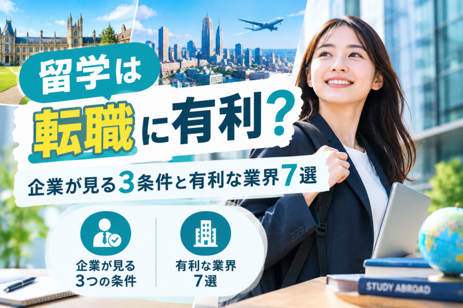 留学は転職に有利？企業が見る3条件と有利な業界7選【2026年】