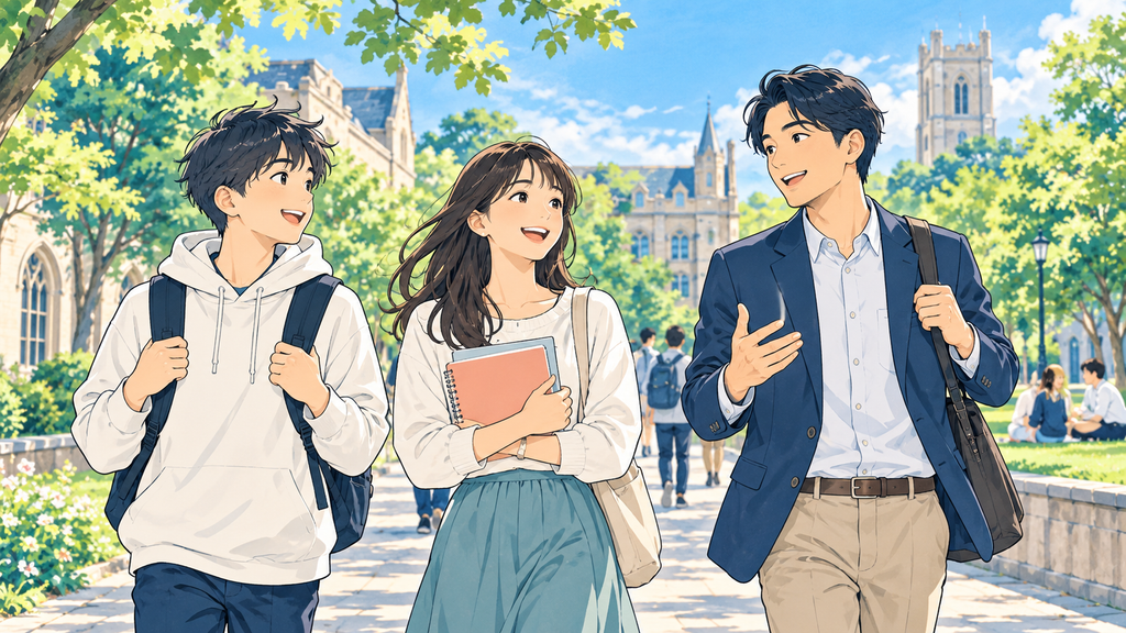 立場別の2週間留学の活用法のイメージ