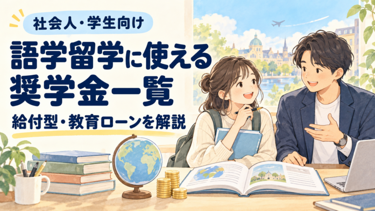 【最新】語学留学に使える奨学金一覧！社会人・学生別に給付型・教育ローンを解説